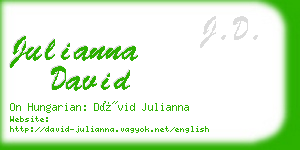 julianna david business card